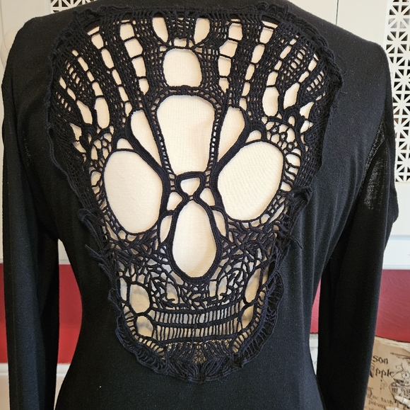 XJF•MC Skull Cut-out Dress - Picture 6 of 10